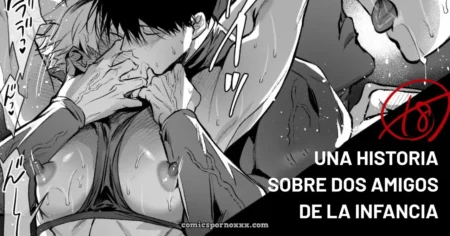 Hombre besando a mujer con pechos húmedos y manos en pezones erectos en escena sexual explícita de amigos de infancia +18 nsfw