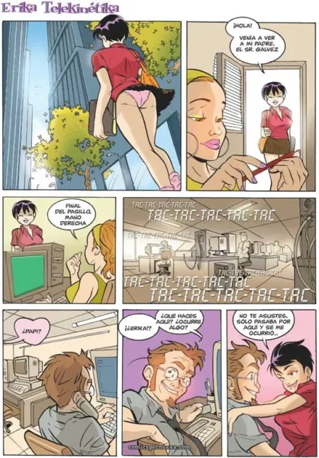 Erika en top rojo y tanga rosa muestra su culo al caminar por la ciudad