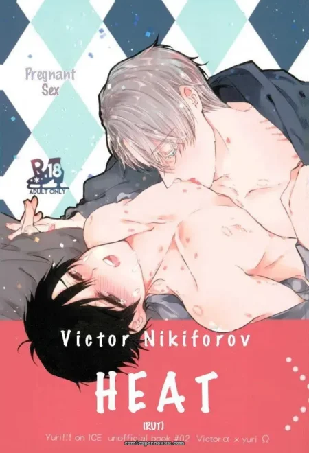 Victor Nikiforov jode a Yuuri Katsuki con miembro erecto mientras besa su cuello en escena NSFW de Heat (Rut)