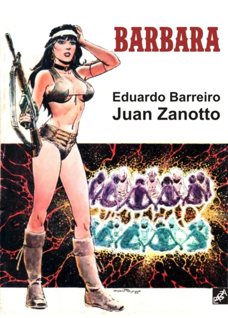 Barbara posa con un top corto que resalta sus pechos y un bikini diminuto que deja al descubierto sus muslos y caderas.