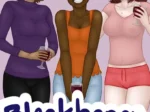 Tres mujeres bebiendo vino tinto con pechos grandes y ropa ajustada en el arte de Blackberry Merlot.