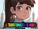 Joven de cabello castaño con cola de caballo y expresión sensual en la portada de La Transformación de Marco Parte 1.