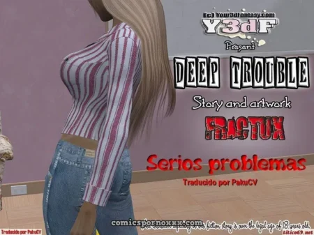 Mujer rubia con camisa a rayas ajustada que resalta sus pechos y jeans azules ceñidos.