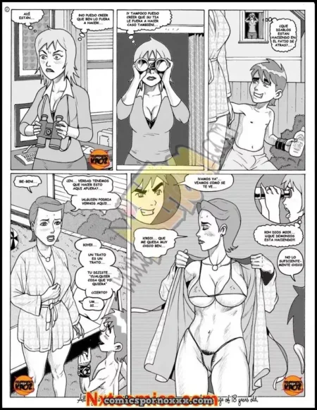 Ben 10 follando a la madre de Gwen en un cómic erótico de Milftoon con sexo explícito y penetración.