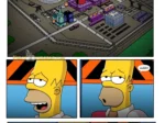 Cómic erótico de Homer Simpson en la planta nuclear preparando un encuentro sexual explícito con su abuelo.
