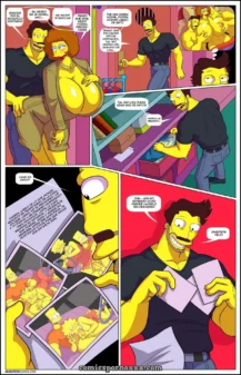 Darren encuentra fotos eróticas de Lisa con pechos gigantes mientras ella luce un vestido ajustado y provocativo.