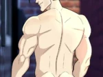 Hombre musculoso desnudo de espaldas mostrando sus glúteos y espalda ancha en Meet The Carters.