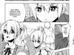 Manga Magical Insence Vol.03: joven rubia desnudándose y mostrando sus bragas blancas antes de su transformación.