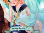 Chica anime con uniforme escolar mojado y transparente siendo abrazada por un hombre en Happy Summer Time de Mars.