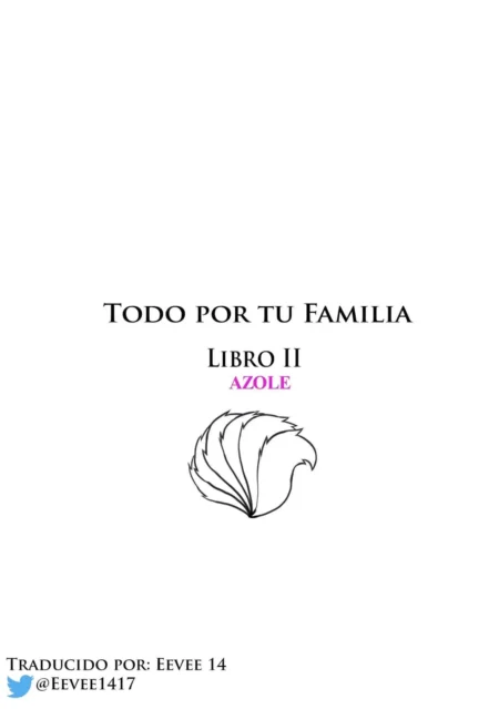 Portada blanca de Todo por tu familia Libro II Azole con un dibujo lineal de un pene erecto y el crédito de traducción.