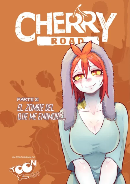 Mujer zombie pelirroja con capucha y pechos grandes en Cherry Road 8 El Zombie Del Que Me Enamoré.