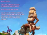 Isabelle de Smash Bros humilla a Link pisándole la cara con su bota mientras él gime sumiso bajo sus pechos y muslos.