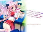 Astolfo cosplay kouhai con falda roja levantada exponiendo su coño mientras se masturba con un vibrador en un evento.