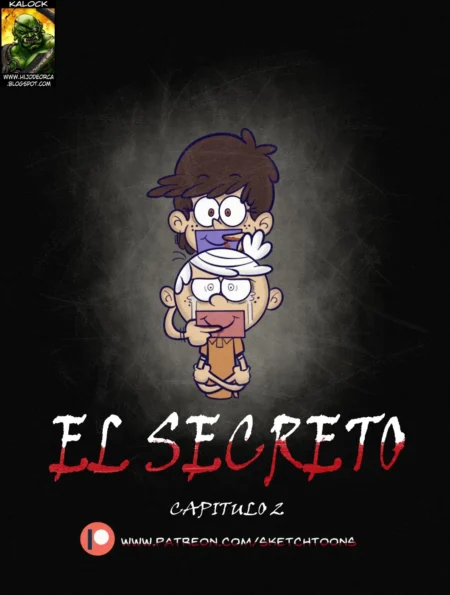 Dos personajes masculinos de caricatura en posición sexual con penetración anal y el texto El Secreto Capítulo 2.