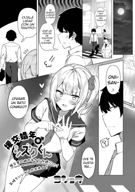 Joven rubia con uniforme escolar y pechos grandes seduce a un hombre cansado sugiriendo sexo por dinero.