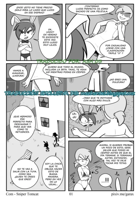 Cómic erótico de chicas anime donde una mujer humilla a otra obligándola a posar desnuda y exhibir sus tetas.