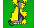 Portada de El Nuevo Príncipe Génesis con una espada atravesada por un pene erguido y venoso sobre fondo verde y amarillo.
