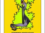 Portada de El Nuevo Príncipe: Encargo Real con espada clavada en pene erecto y eyaculando sobre fondo amarillo.