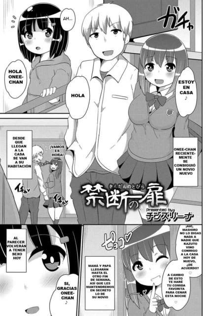 Manga hentai de hermanas y un joven que planean tener sexo en secreto mientras sus padres están fuera de casa.