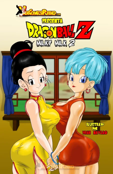 Chi-Chi y Bulma de Dragon Ball Z posan con vestidos ajustados que resaltan sus pechos grandes y curvas sexuales.