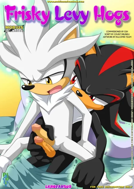 Shadow el erizo penetra con su pene el ano de Silver el erizo en una escena sexual explícita de Frisky Levy Hogs.