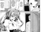Hermana sorprendiendo a su hermano masturbándose mientras viste ropa femenina en Ona Kyoudai de Shimaji.