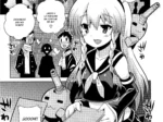 Otokonoko con orejas de conejo, uniforme escolar y trenzas sosteniendo un libro en una convención de manga.