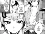 Página de manga Senpai Totte con primer plano de rostro femenino y plano medio de trasero masculino ajustado en pantalones.