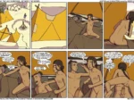 Sokka y Katara desnudos en una tienda teniendo sexo oral y caricias íntimas antes de comenzar el día.