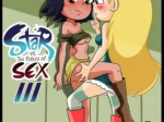 Star Butterfly acaricia la entrepierna de Janna mientras se besan en unos casilleros en Star vs The Forces of Sex 3.