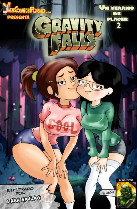 Mabel y Wendy de Gravity Falls posando eróticas con pechos grandes y caderas anchas en Un Verano De Placer 2.