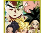 Portada de cómic erótico de Dragon Ball Super con Goku Super Saiyan y personajes femeninos desnudos y excitados.