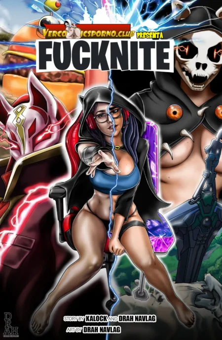 Mujeres eróticas de Fucknite con pechos grandes, tangas diminutas y ropa provocativa en poses sexuales explícitas.