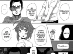 Manga Yaoi de Ganbaru! Cheer Manager con Keita, un femboy entregando bebidas a atletas musculosos en un campo deportivo.