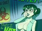 Mujer con gafas y camisa abierta exponiendo sus pechos grandes en Dirtwater Chapter 4 The Beast Within.