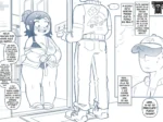 Inko curvy recibe al repartidor de pizza semidesnuda con una bata abierta exponiendo sus pechos y vagina sin ropa interior.