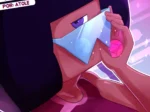 Garnet de Greg Universe y las Gemas de la Lujuria 3 sostiene una gema rosa excitada mientras luce sus gafas brillantes.