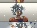Gohan Beast y Goku Ultra Instinto se besan apasionadamente mientras lucen sus cuerpos musculosos y desnudos.