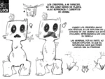 Dibujo erótico de Creepers antropomorfos donde el macho eyacula explosivamente sobre la hembra para fecundarla.