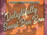 Póster erótico de The Cuphead Show Delightfully Sweet Bon Bon con dulces y colores vibrantes en estilo Toonx Studios.