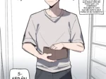 Joven sonrojado comprando varias cajas de condones en una tienda para tener sexo con Nagatoro.