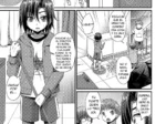 Manga 24H Kyouiku Shidou: estudiante con escoba frente a jarrones rotos en la oficina del director antes del castigo sexual.