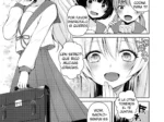Manga de Saionji-ke No Ojou-sama con chicas escolares en uniformes cortos y expresiones tiernas en el aula.