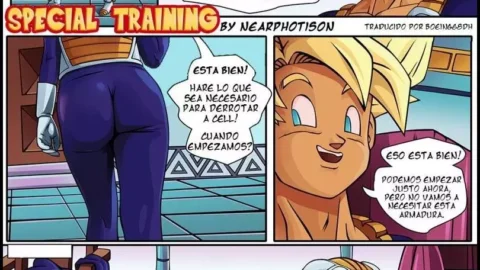 Goku y Gohan en un Duro Entrenamiento Anal (Special Training)