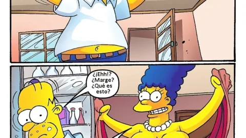 La Sorpresa de Marge Simpson al Sentir el Pene de Ned Flanders en el Culo (DrawnSex)