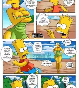 Comics XXX - Marge y Bart Simpson Culean en una Isla Paraiso - 6