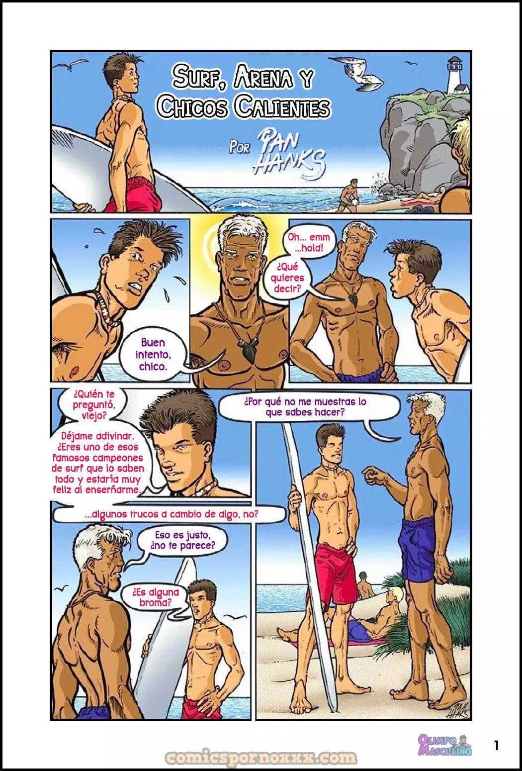 Playa, Surf, Arena y Muchos Chicos Gays Calientes - ComicsPornoXXX.com